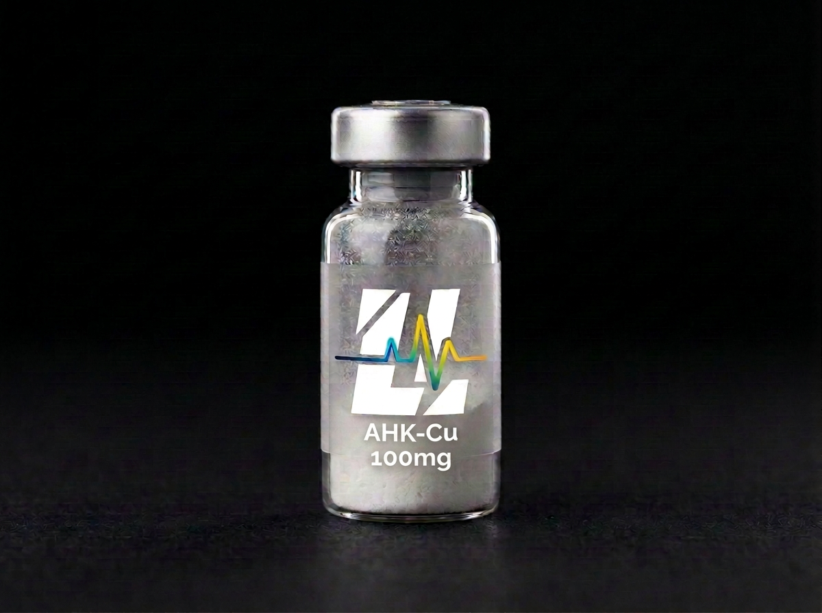 AHK-Cu 100mg research reference material — Copper-binding tripeptide investigated in research involving matrix and cellular pathways.
