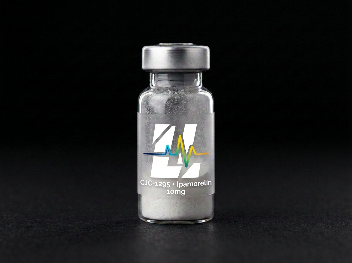 CJC-1295 (No-DAC) + Ipamorelin 10mg research reference material — Blend investigated in research involving growth hormone secretagogue pathways.